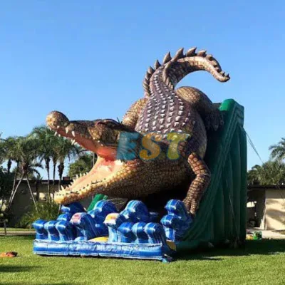 Commercial PVC Large Outdoor Inflatable Slide for Sale Large Crocodile Slide Adult Inflatable Slide