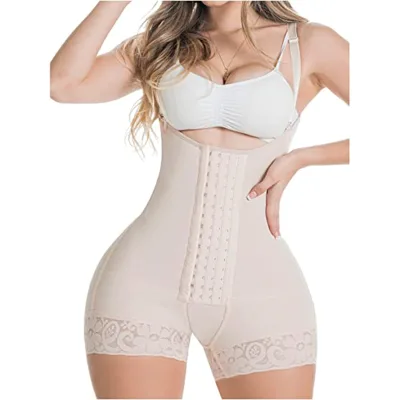 Womens Salome High Compression Post Surgery Bodysuit Stage 2 Colombianas Girdles Breathable BBL Waist Slimming Underwear