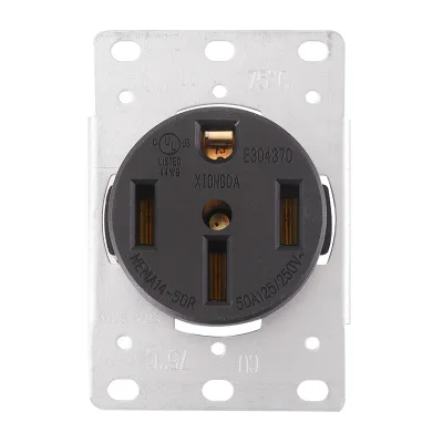 American 125V/250V 50A NEMA 14-50R Generator Outlet Socket Anti-Off Industry USA Power Nema Receptacle Electrical Plug