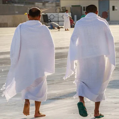 Arab Muslim Hajj Ihram Umrah Towel Men Prayer Shawl Clothing Pilgrimage Ramadan Islamic Mecca Turkish Towel Worship Hajj Costume