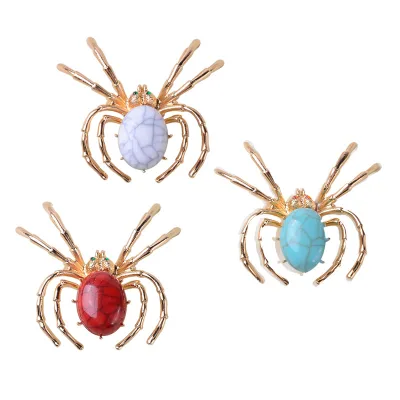 Jachon New Retro Brooch Dripping Oil Spider Accessories DIY Hand-made Brooch Corsage Decoration Accessories