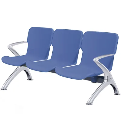 Waiting Chairs for Bus Station 3 Seater Durable Public Seating Bench with Metal Frame for Outdoor or Terminal Use