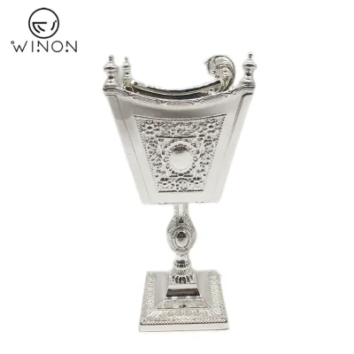 Special Design Silver Plated Luxury Simple Metal Combination Iron Square Incense Burner in Stock