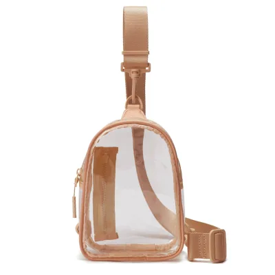 2025 Unisex Clear tpu Waterproof Shoulder Crossbody chest bag Wholesale Custom Stadium Approved Mini Transparent Sling Bag