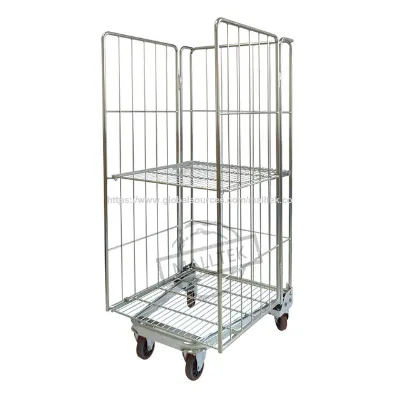 New Design 3 Sided With Foldable Roll Container