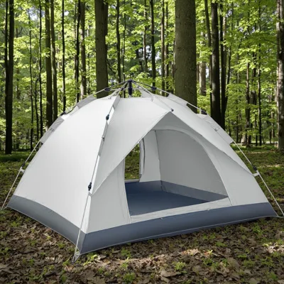 Outdoor Double Layers Camping Tent 3-4 Person Party Tent Quick Automatic Easy to Travel