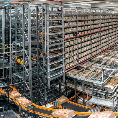 Miniload Crane with Automatic Storage Retrieval Corrosion-Protected Steel AS/RS Cantilever Racking System for Smart Warehouses