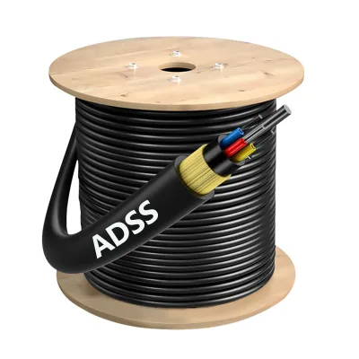 HXCOWO Factory Supply Outdoor Aerial Dielectric Single Double Jacket ADSS Fiber Optical Cable