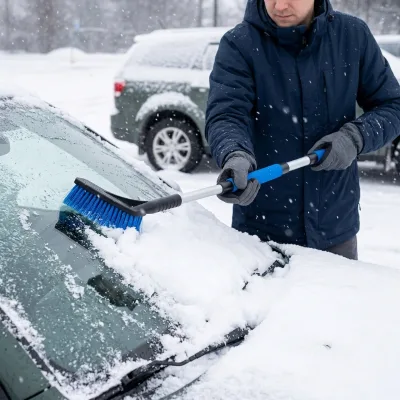Telescopic Car Snow Brush With Ice Scraper Extendable Winter Windshield Snow Removal Cleaning Tool for SUV Truck Vehicle