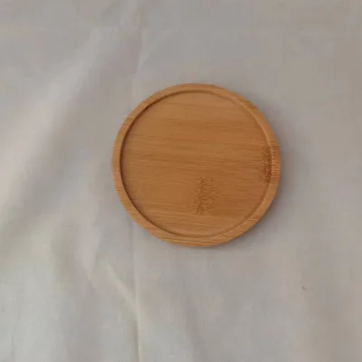 Sustainable Bamboo Wood Insulation Mat Non-slip Tray Modern Simple Design for Milk Ceramic Cup Creative Flower Pot Stand Base