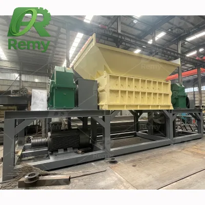 Customized Large Double Shaft Shredder for Processing Mixed Waste, Iron and PVC Pipes