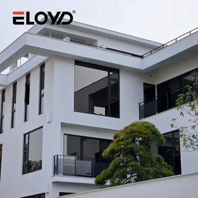 Energy Efficient Multi-Cavity Aluminum Casement Window with Stainless Steel Hanging Screen for Outdoor Passive Houses