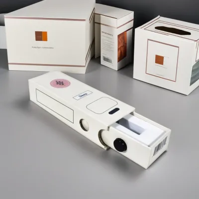Custom Childproof Cardboard Cart Box with Button Lock Rigid Empty Packaging for Buttons Offset Printing Carts Packaging