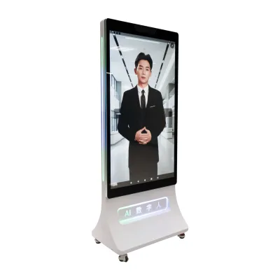 OEM AI Digital Human Wayfinding Interactive Terminal Kiosk for Disaster Hub OpenAI Shelter Locator Aid Service Navigation Kiosk