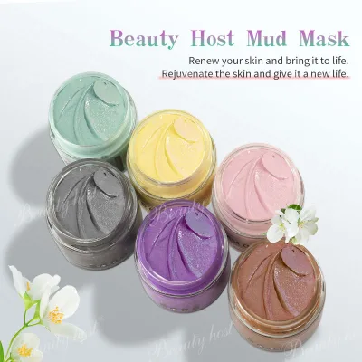 Face Deep Pore Cleansing Mud Clay Facial Mask Organic Moisturizing Avocado Turmeric Peach Grape Chocolate Dead Sea Mud Mask