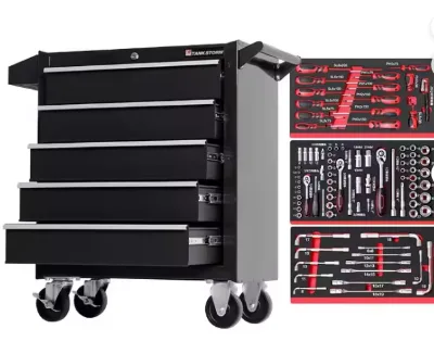 OEM Manufacturer Heavy Duty Trolley Tool Cart Workshop Roller Cabinet Tool Trolley With Hand Tools Sets