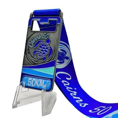 Factory Custom Design Metal Sports Medal 50KM Running Event Medal Soft Enamel Turtle Pattern Award Medal 2026 Trending Product