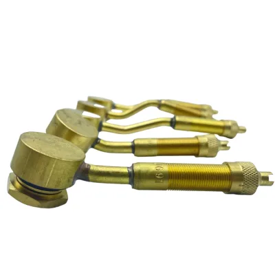 TRJ690 Truck and Bus Inner Tire Valves Threaded European Style Clamp-in Valves Copper for Dia