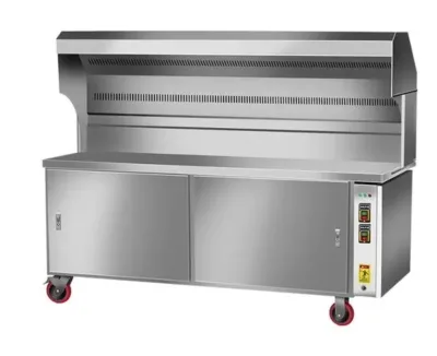 Multi-Function Movable Smokeless Purification Barbecue Car with Engine and Pump for Grain Processing Machinery (150kg)