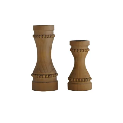 Small wooden Candlestick in vintage country style Newly designed balls surround decorative candle holders
