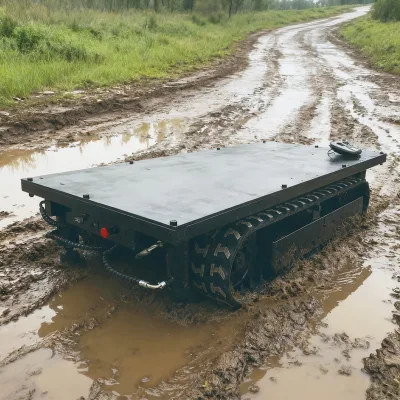 Eco-Friendly Remote-Controlled Electric Track Chassis Cost-Effective Easy Maintain Low Noise Rubber No Exhaust Emissions
