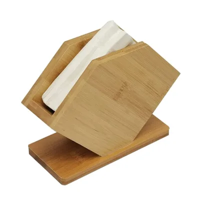 Restaurant Home Kitchen Handmade Home Table Restaurant Tabletop Natural Bamboo Wooden Napkin Holder