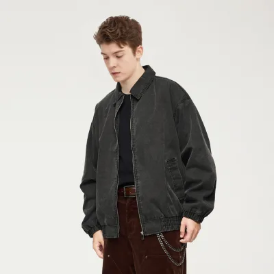 INFLATION Vintage High Street Designer Corduroy Denim Jacket 100% Polyester Boxy Crop Jens Men Denim Jacket