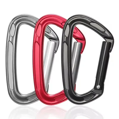 Heavy Duty 24KN Snap Hook D Shape 7075 Aluminum Carabiner Clip for Climbing