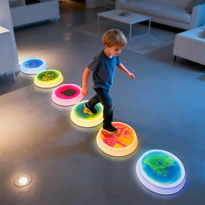 High Quality Children's Balances Sensory Training Stones and Rainbows Glow and Children Step on the Bridge to Develop Smart Toy