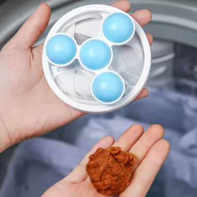 Washing Machine Filter Mesh Bag Hair Remover Household Hair Removal Suction Magic Tool Sticky Hair Cleaning Filter Laundry Bag