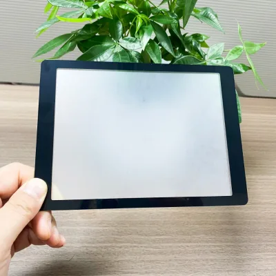 Custom 2mm PC Parts for LCD Screens V0 Flame-retardant PC Board, Anti-glare, Screen Printing, 3M Adhesive Backing