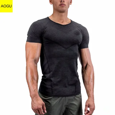 Plain Men's Polyester Tee Quick t Shirts Custom Sublimation Printing logo Unisex Gym Sports T-shirts for Men