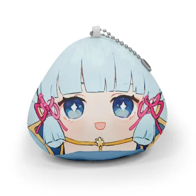 OEM Cartoon Plush Keychain Doll Custom Plush Toy Keyring Kpop Doll Soft 3D Pompom with Printed Logo