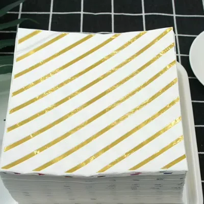 China Factory Wholesale Disposable Degradable Party Fashion Custom Printed Paper Napkin Individual Packing