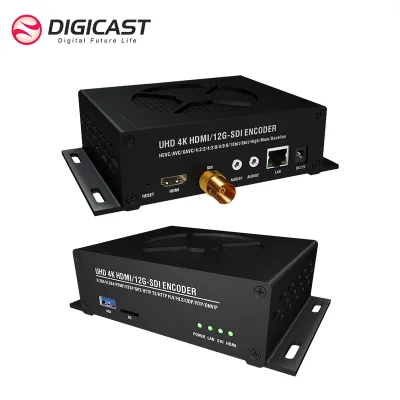 Power Full Video Pre-compression UHD HD 12G SDI Input 4.2.2 H.265 4K 60 Stream Encoder