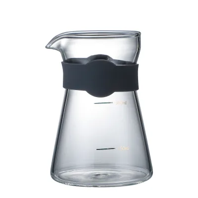 300ml Borosilicate Glass Pour Over Coffee Maker Glass Carafe Coffee Pot With Silicone Handle Kitchen Accessories