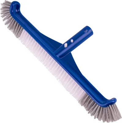 17.5 Inch Pool Brush Head for Inground Pools Curved Edge for Corner Wall Tiles Steps Vinyl