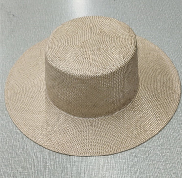 Custom High Quality Luxury Light Weight White Sisal Natural Straw Boater Hat