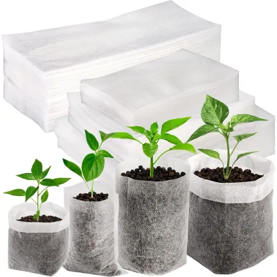 Horticultural Vegetable and Flower Non-woven Seedling Bags, Biodegradable Nursery Nutrient Bags