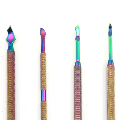 Reusable Stainless Steel Rose Gold Nail Plate Cuticle Pusher Direct Factory Sale Manicure Tools Removing Dead Skin DIY Nail Art