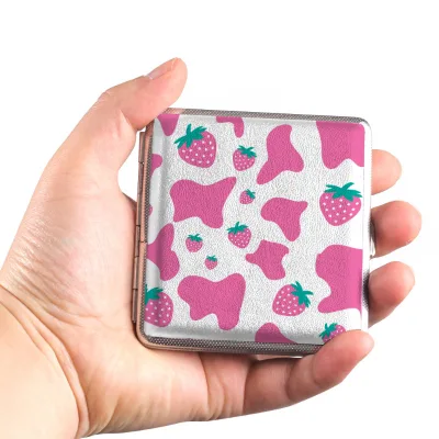 NEW Coloured Cow Smoke Case Pink Hot Selling Custom Smoking Accessories Leather Waterproof Cigarette Pack Cover Cigarette case