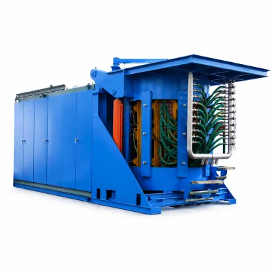 High Performance 1 Ton Induction Steel Shell Industrial Melting Furnace for Aluminum Ingot Production