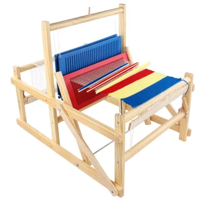 Customize Knitting Toy Wooden Small Intellectual Toy Hand-Cranked Knitting Machine DIY Weaving Loom Preschool Kids Teaching