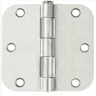 3.5-Inch Modern Brushed Stainless Steel Door Hinge-Rust-Resistant 6-Hole Heavy-Duty for Interior/Exterior Doors