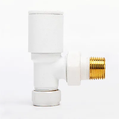 High Quality Easy to Use ABS & Brass Hydronic Powder Coated White Manual Radiator Valve