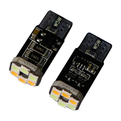 Dual Color T10 W5W 6 SMD 2835 1W Blue and pink Car Styling for Car Parking Lights Interior Map Dome Light 12V