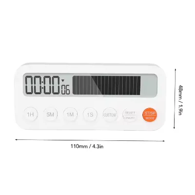 Custom Mode Visual Timer Durable 1H/5M/1M/1S One-Click Reset Study Timer Key Tone Low Battery Measuring Analysing Instruments
