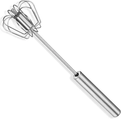 Easy Use Stainless Steel Hand Push Semi-automatic Egg Whisk