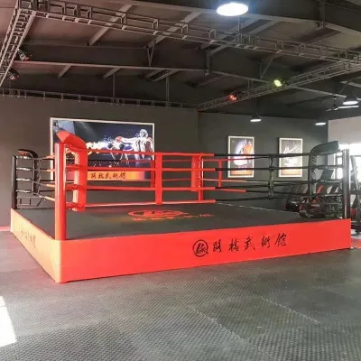 Factory Boxing Ring Professional With Platform Floor High Quality Steel Frame Can Be Customized Customer Brand