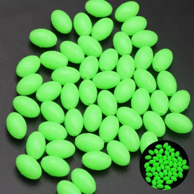 Various Size Round Ball Plastic Green Pink Hard Fishing Line Beads Fishing Accessories